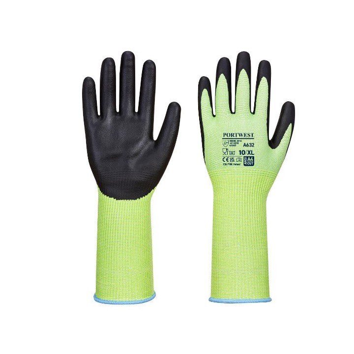Gants anti-coupure niveau D Portwest A632 E8R | Protection renforcée & grip nitrile