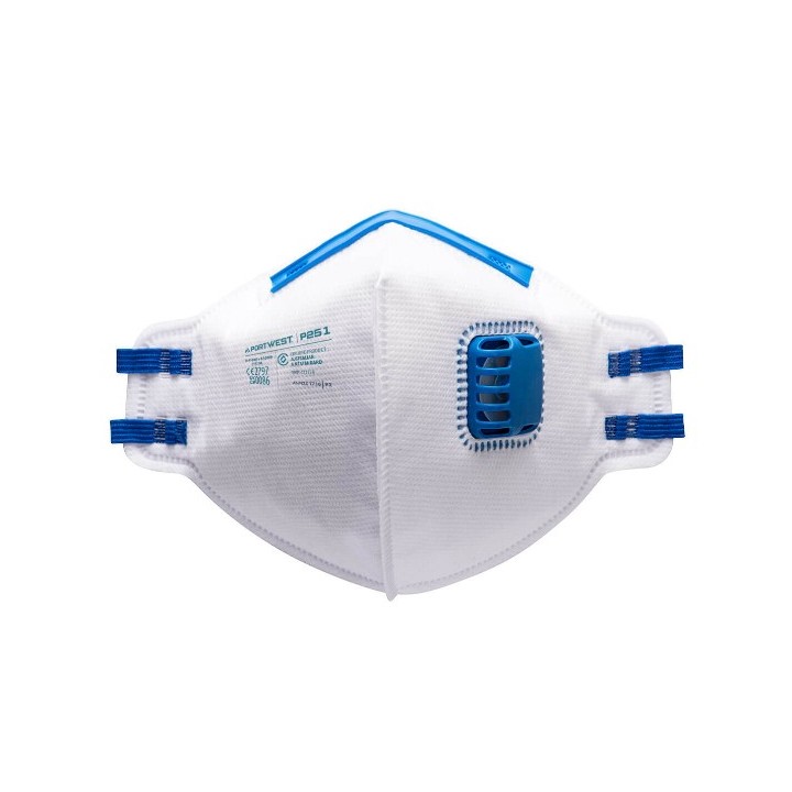 Masque FFP2 Portwest P251 à valve pliable | Protection respiratoire EN149 confort optimal