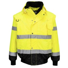 Blouson haute visibilité Portwest C465 3-en-1 | Parka chantier EN ISO 20471 classe 3