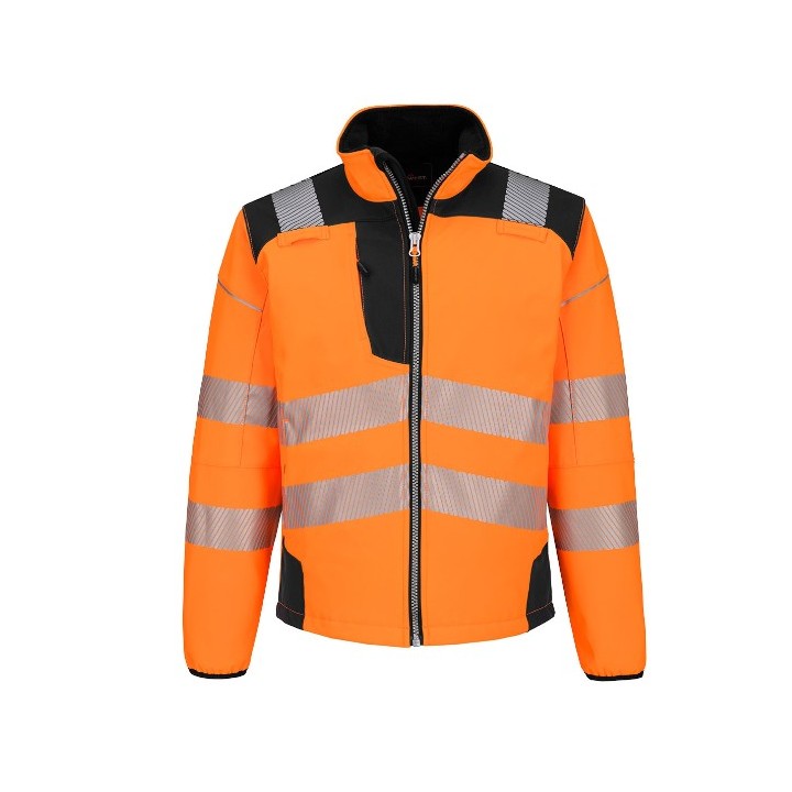 Softshell haute visibilité Portwest T402 PW3 | Veste chantier imperméable EN ISO 20471 classe 3