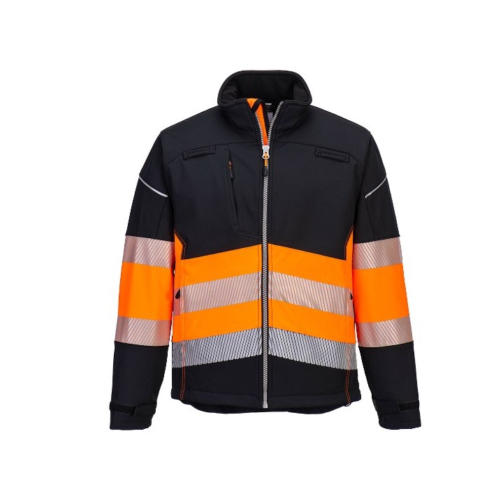 Softshell haute visibilité Portwest PW375 PW3 | Veste chantier EN ISO 20471 classe 1