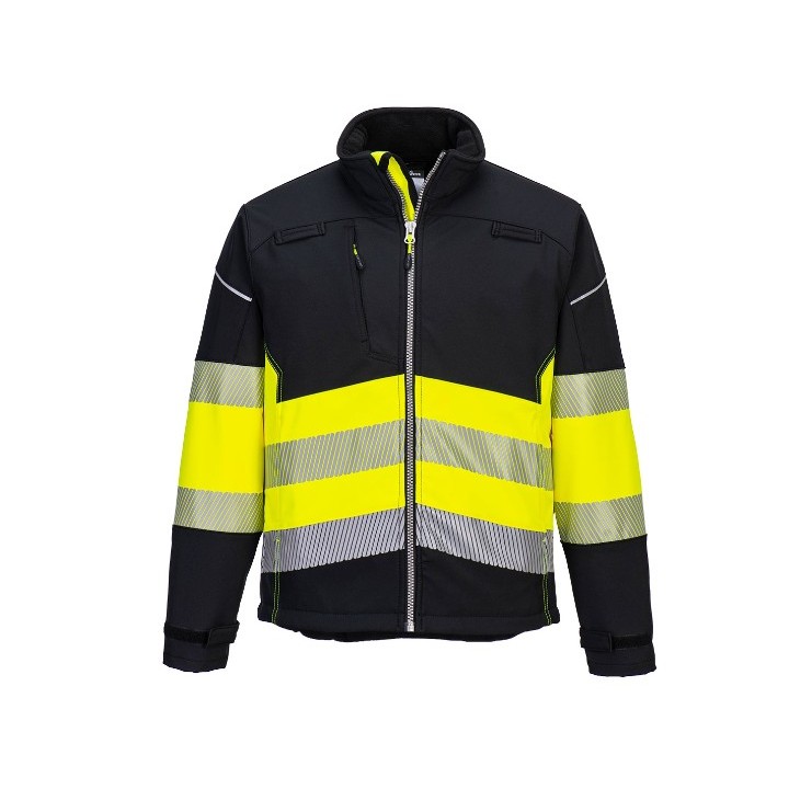 Softshell haute visibilité Portwest PW375 PW3 | Veste chantier EN ISO 20471 classe 1