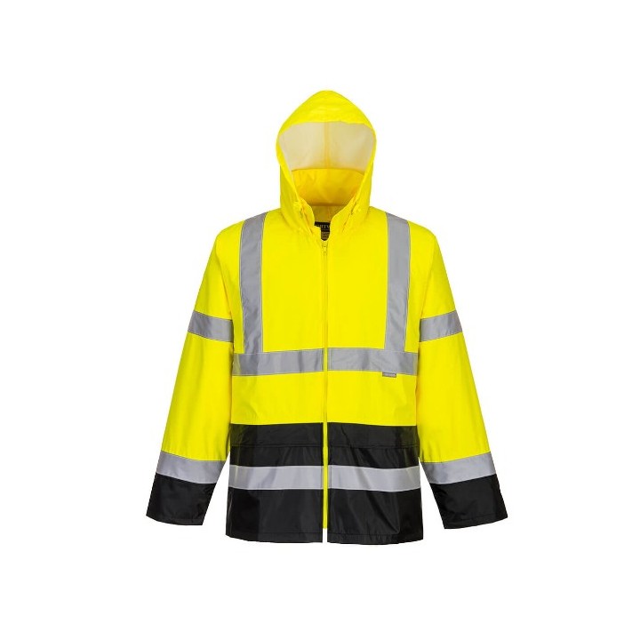Veste de pluie haute visibilité Portwest H443 | Parka imperméable chantier EN ISO 20471 classe 3