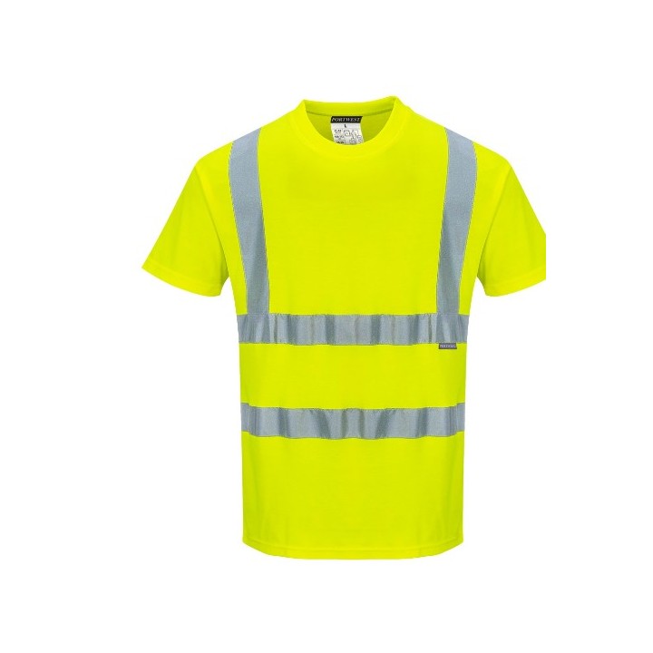 T-shirt haute visibilité Portwest S170 coton confort | EN ISO 20471 classe 2 respirant