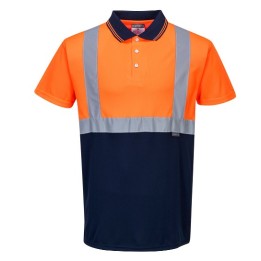 Polo haute visibilité Portwest S479 bicolore | T-shirt respirant EN ISO 20471 classe 1