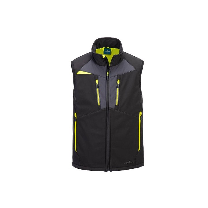 Gilet softshell Portwest DX476 DX4 | Veste sans manches travail coupe-vent déperlante