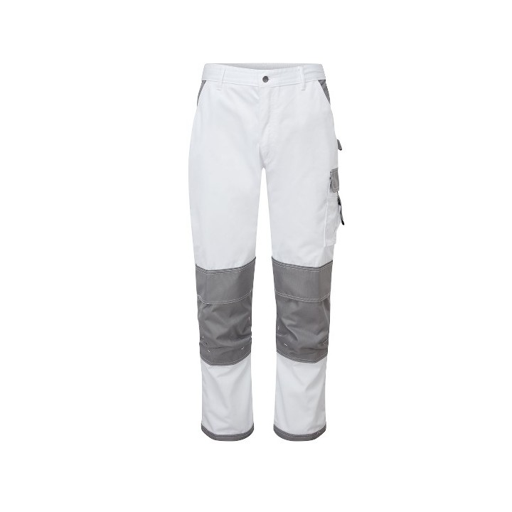 Pantalon peintre Portwest KS54 Painters Pro | Pantalon travail blanc multi-poches résistant