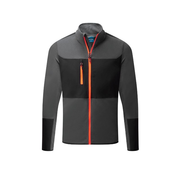 Polaire stretch de travail Portwest EV4 EV476 gris métal – Confort & mobilité