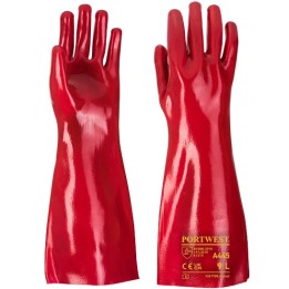 Gants PVC Portwest A445 45 cm étanche | Protection industrielle EN 388