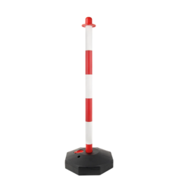 Poteau de signalisation avec chaîne | Balisage chantier