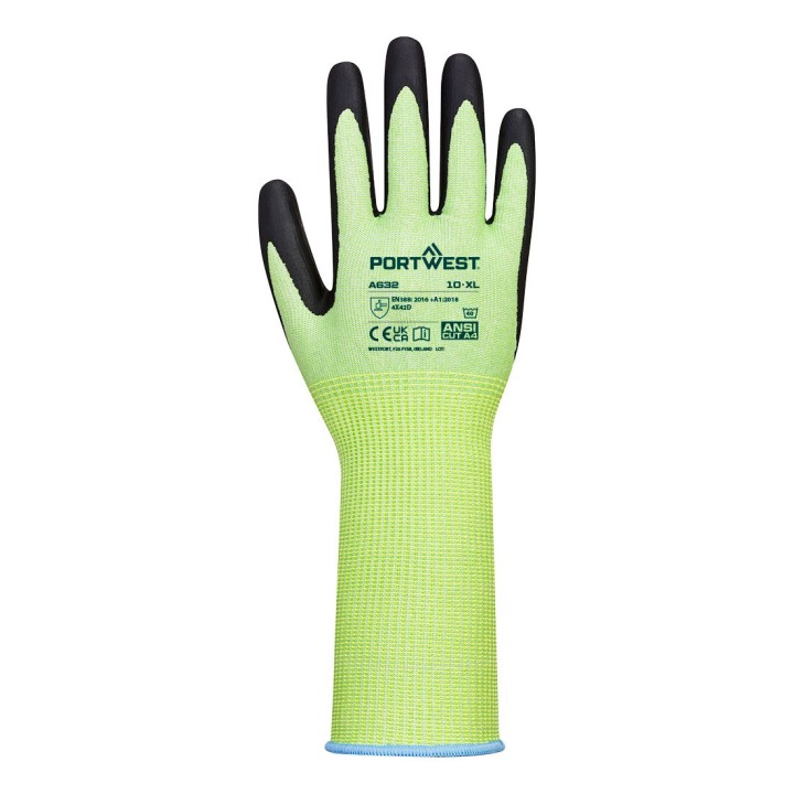 Gants anti-coupure niveau D Portwest A632 E8R | Protection renforcée & grip nitrile