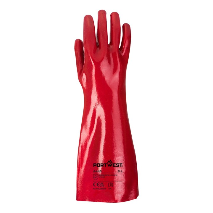 Gants PVC Portwest A445 45 cm étanche | Protection industrielle EN 388