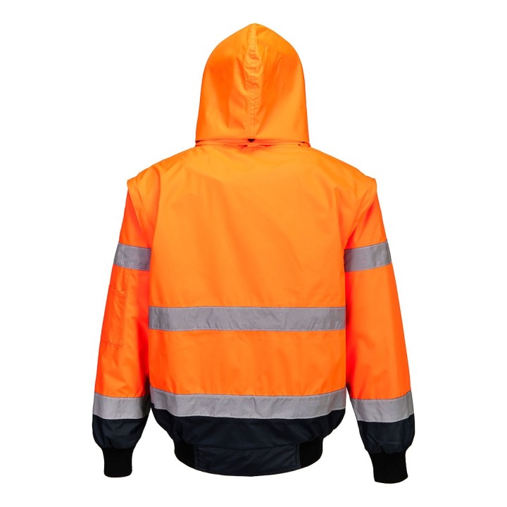 Blouson haute visibilité Portwest C465 3-en-1 | Parka chantier EN ISO 20471 classe 3