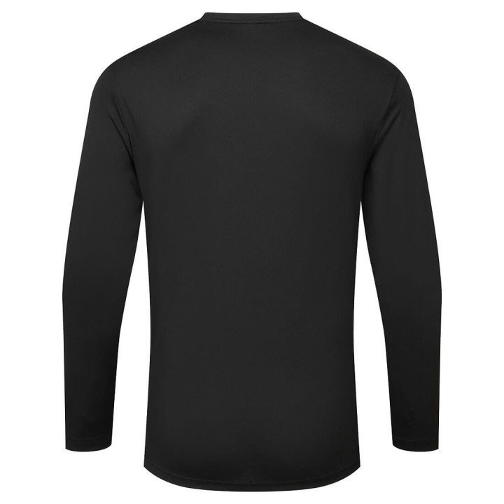 T-shirt de travail technique Portwest DX4 DX415 noir manches longues – Respirant & anti-bactérien