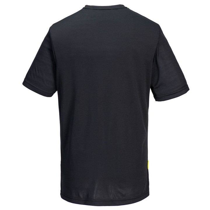 T-shirt de travail technique Portwest DX4 DX411 noir manches courtes – Respirant & léger