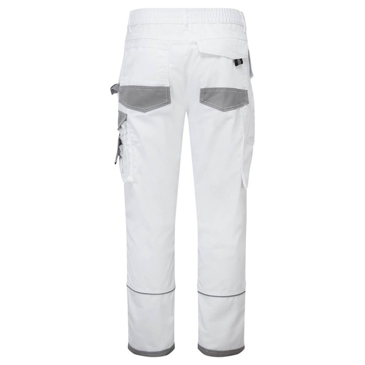 Pantalon peintre Portwest KS54 Painters Pro | Pantalon travail blanc multi-poches résistant