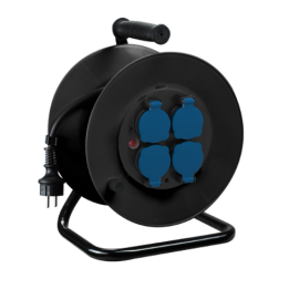 Enrouleur rallonge avec protection thermique – IP44 chantier