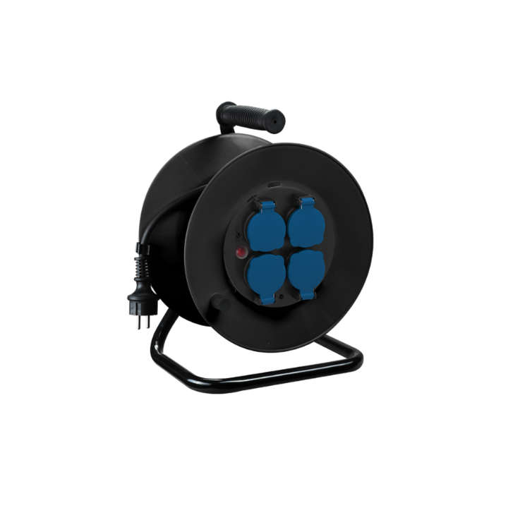 Enrouleur rallonge avec protection thermique – IP44 chantier